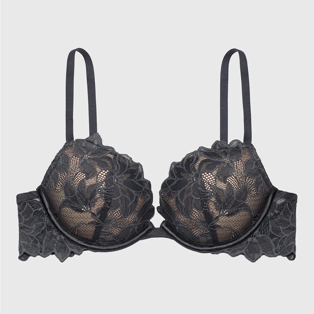 La SENZA Push up bra with all over Reverie Lace in Ebony